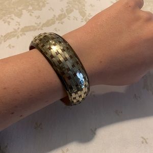 Vintage basket weave bangle